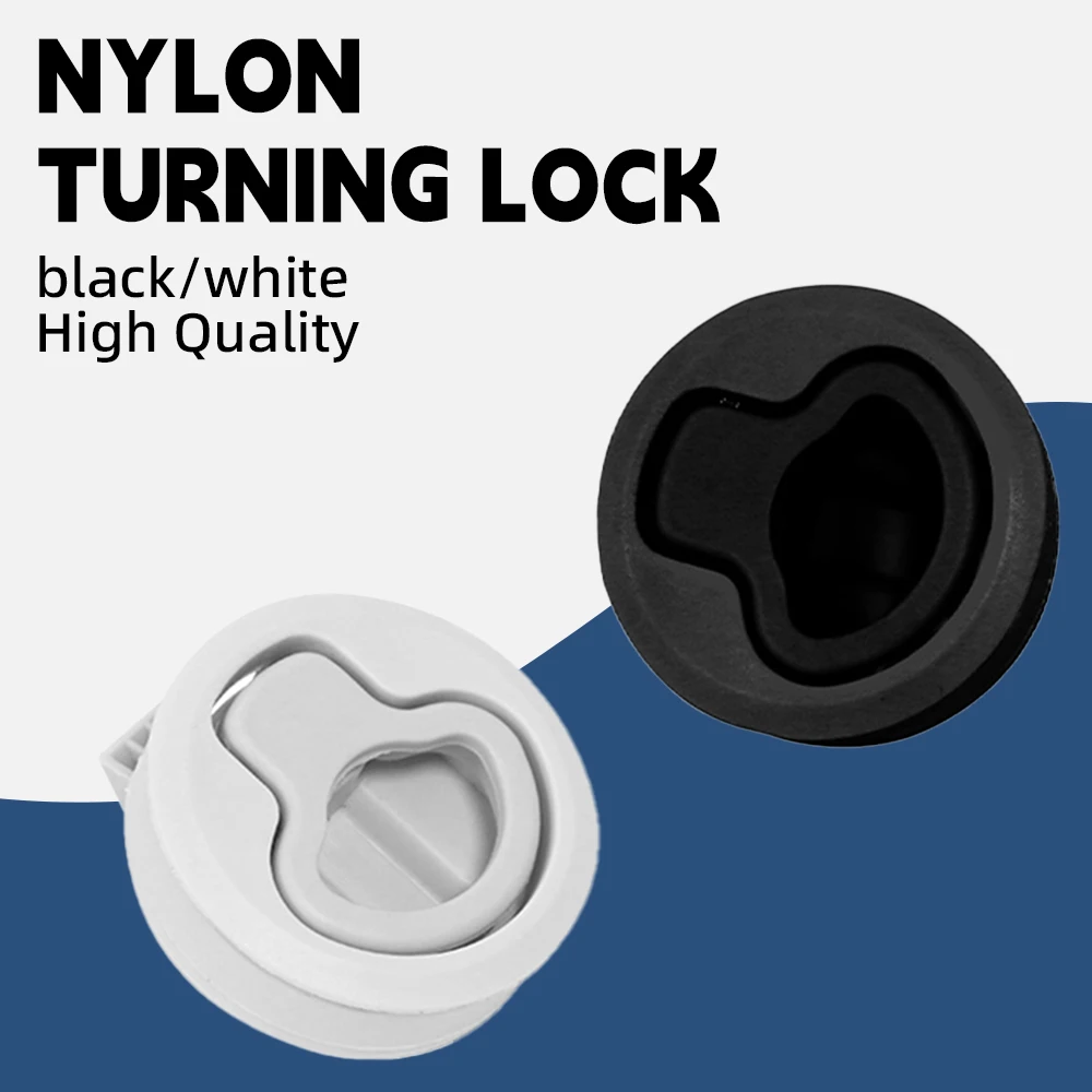 1Pcs Plastic Boat Deck Hatches Flush Pull Slam Latch Mount Latch Lift for Yacht Deck Hatches Locking Locker Boat Accessories