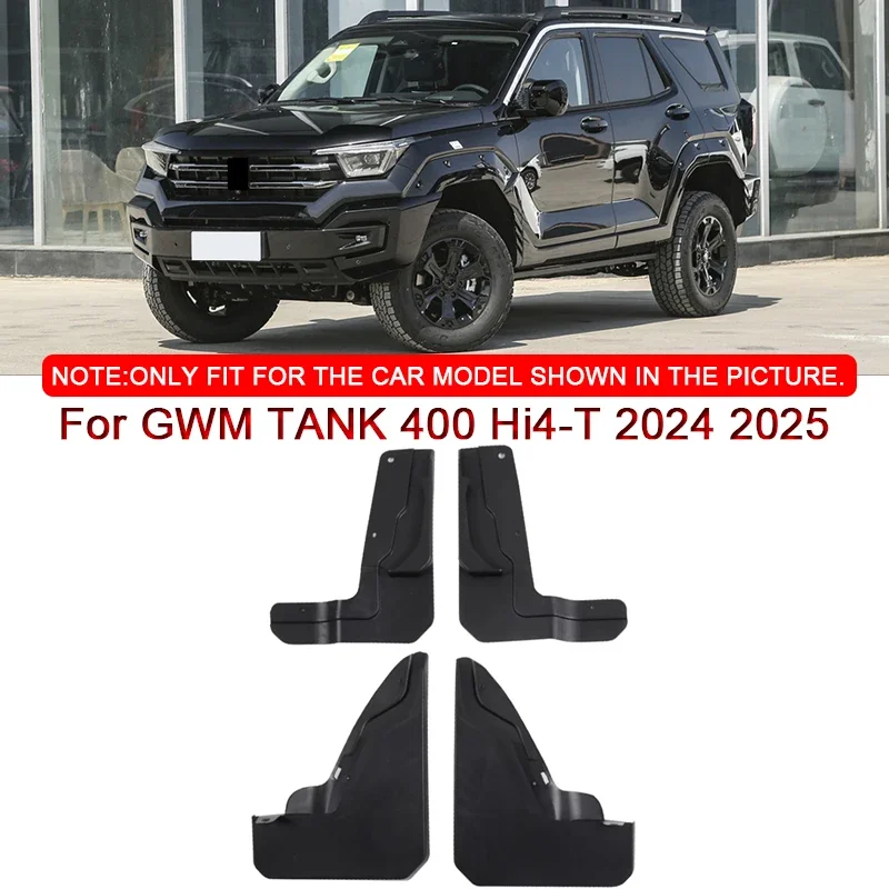 

For GWM TANK 400 Hi4-T 2024 2025 Car Styling ABS Car Mud Flaps Splash Guard Mudguards MudFlaps Front Rear Fender Auto Accessory
