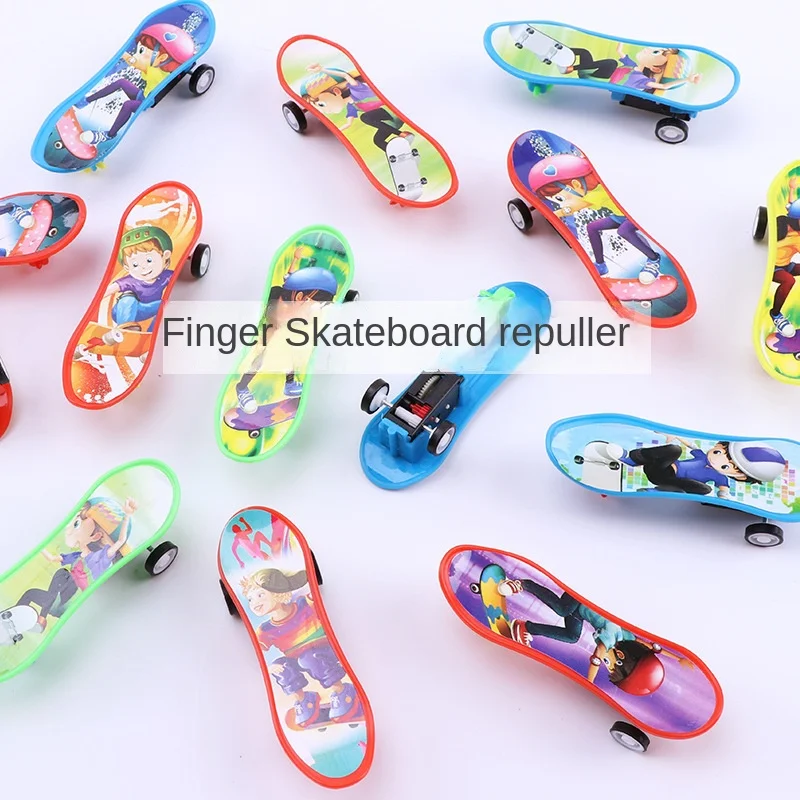 

Mini Inertia Rebound Car for Children, Finger Skateboard Toy, Cartoon Car for Boy