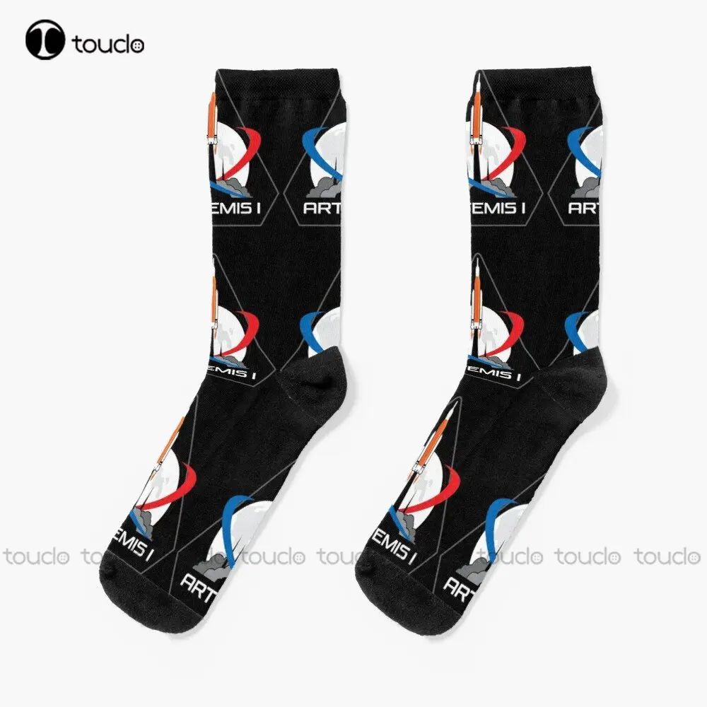 Artemis 1 Socks Custom Socks High Quality Cute Elegant Lovely Kawaii Cartoon Sweet Cotton Sock 360° Digital Printing New Popular