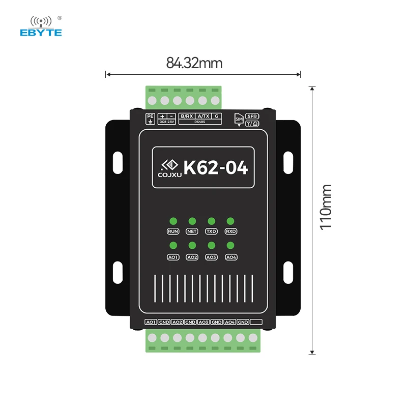 Ebyte ODM K62-DL20 cheap 4000m RS485/LoRa Wireless Spread Spectrum Point-to-point 4-20mA analog transmission module