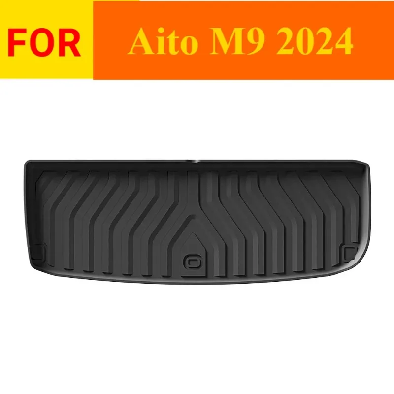New Products Premium waterproof non-slip 3D TPE Rear Trunk Mat for Aito M9 2024，All Weather Dustproof Black Rubber Interior