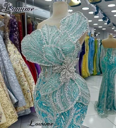 2025 yeni moda nane yeşil ünlü elbiseler Mermaid kolsuz Sheer boyun akşam parti önlük Vestidos De Gala kırmızı halı elbisesi