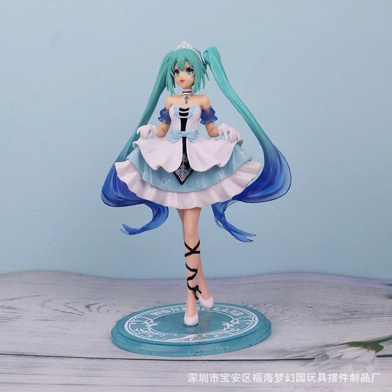 20CM Anime Miku Figure Hatsune Miku Kawaii Virtual Singer Miku Manga Statue Figurines Pvc Action Figures Collectible Model ToyS