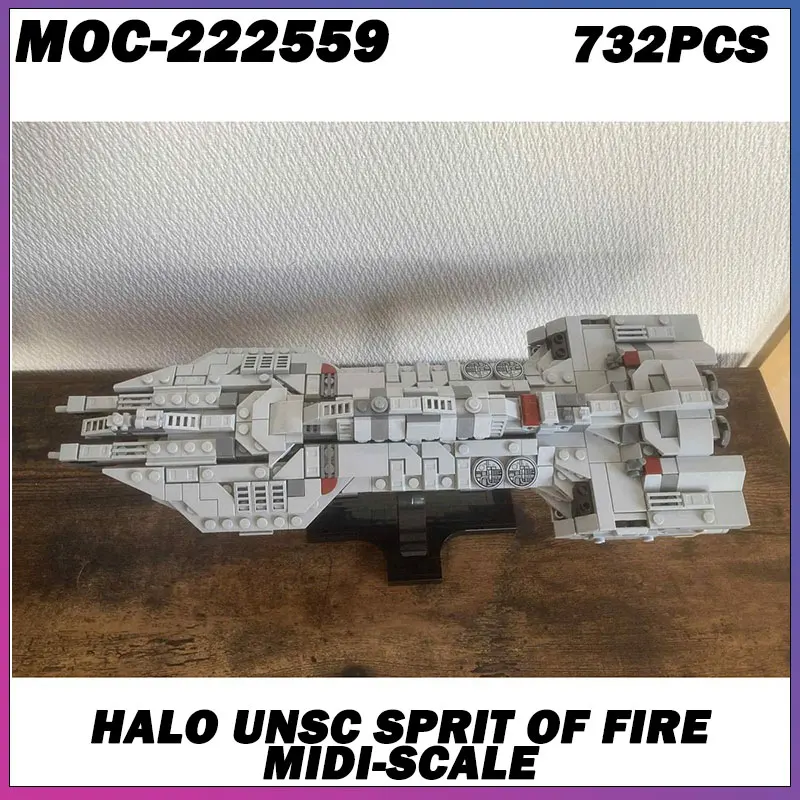 MOC بنة حرب الفضاء سلسلة رمادي سفينة الفضاء الإبداعية الطوب نموذج التعليم لعبة هدايا عيد الميلاد الكبار MOC-226010 707 قطعة