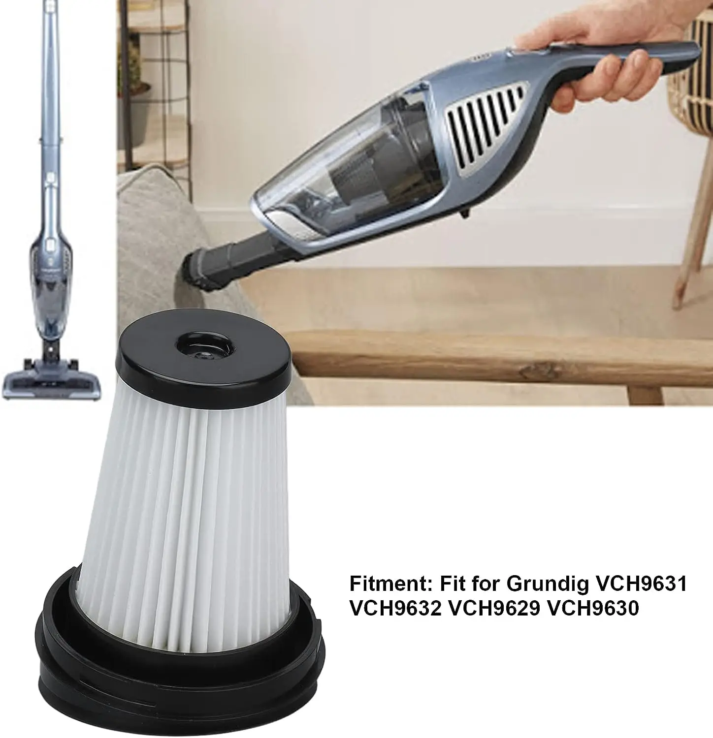 Фильтр, совместимый для Grundig VCH9629 VCH9630 VCH9631 VCH9632 VCH9829 VCH9832, запасные части для пылесоса, аксессуары