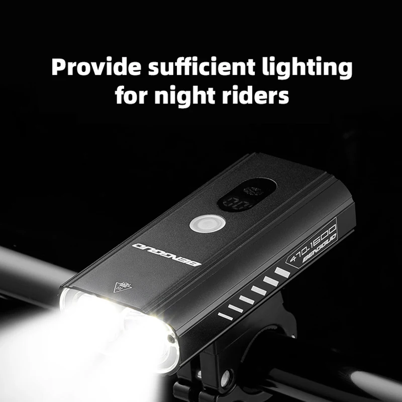 1600 Lumens Bicycle Light Ipx5 Rainproof Usb Charging Led Cycling Front Lamp Headlight Ultralight Flashlight Bike Light