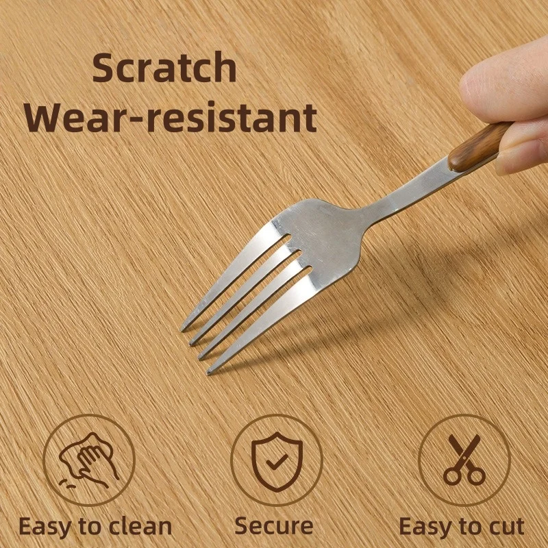 Faux Wood Grain Self-adhesive Floor Stickers Waterproof for Living Room Toilet Kitchen Peel and Stick Wallpaper Home Floor Decor