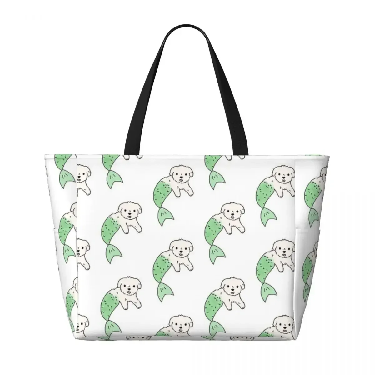 Maltipoo Merdawg Beach Travel Bag, Tote Bag Personality Practical Sports Birthday Gift Multi-Style Pattern