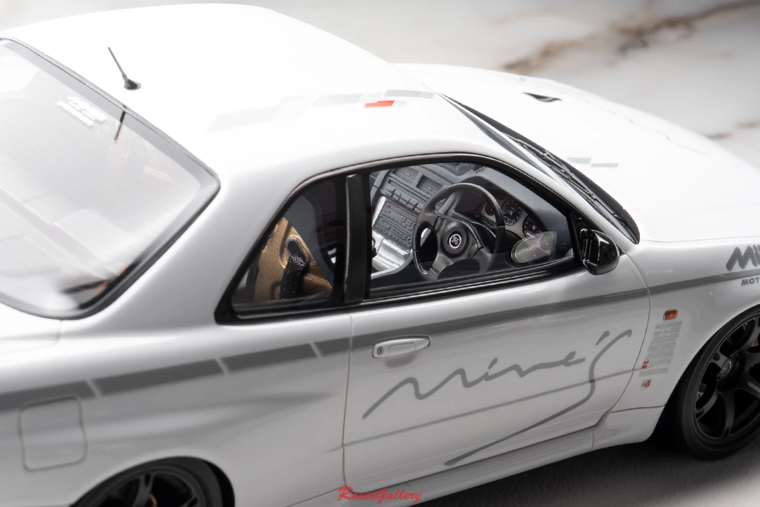 يشكلون 1:18 أفق الألغام GTR R34 V-spec N1 JDM محاكاة طبعة محدودة الراتنج المعادن ثابت سيارة لعبة مجسمة هدية #6