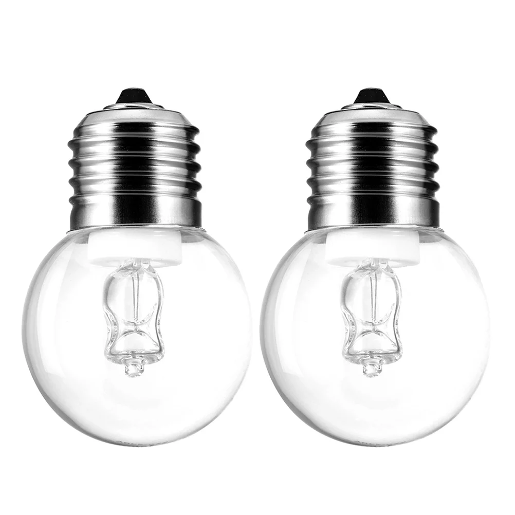 หลอดไฟไมโครเวฟ E27 2 ชิ้น ทนความร้อนสูง ใช้แทนหลอดไฟเครื่องใช้ไฟฟ้า เช่น เตา ตู้เย็น เครื่องดูดควัน