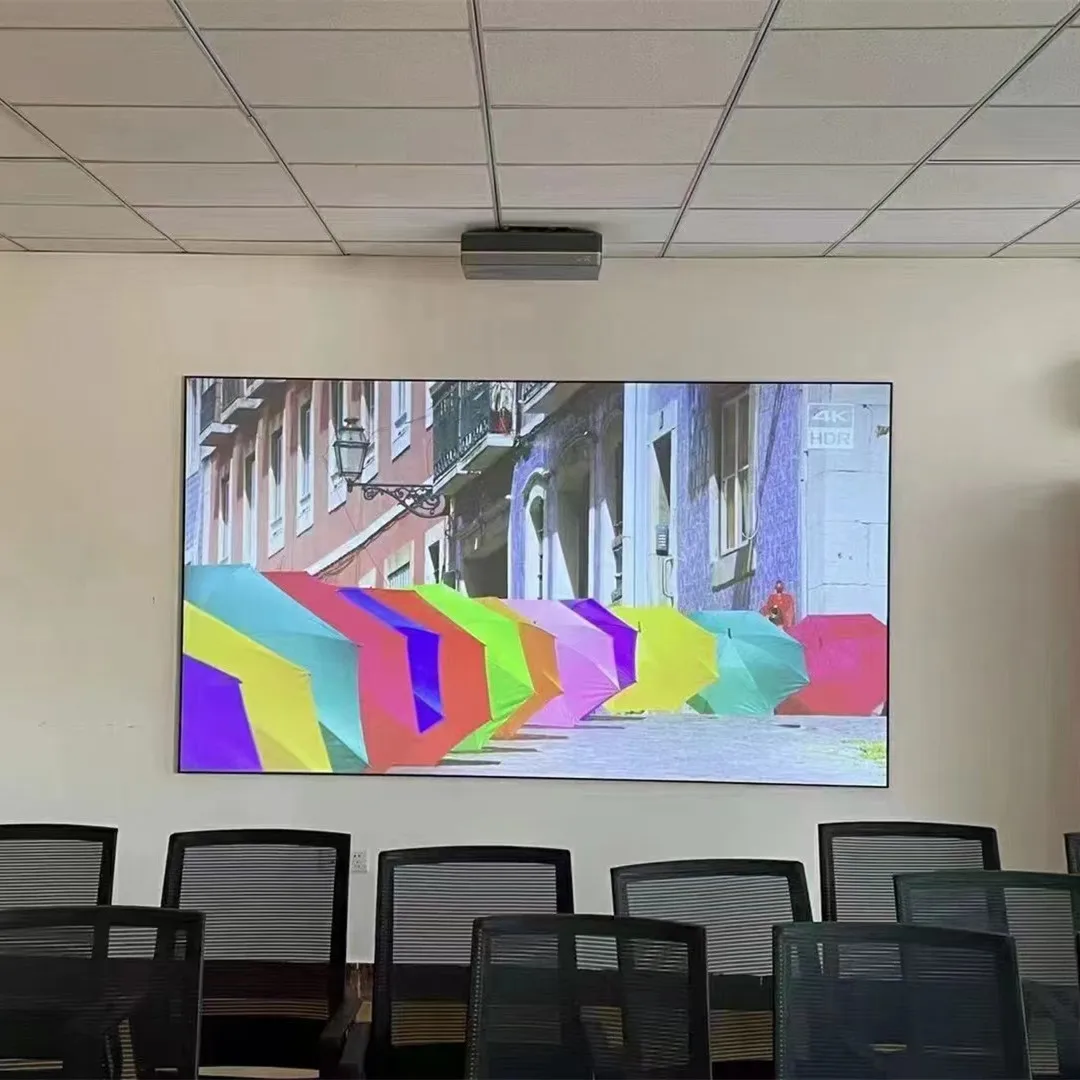 100 "~ 120" 16:9 Лучшее качество Экран проектора с фиксированной рамкой Френеля UST ALR Проекционный экран с защитой окружающего света