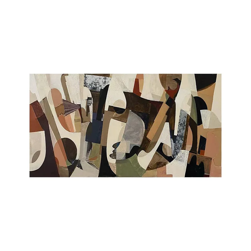 

Hand painted oil painting, wabi sabi decorative living room painting