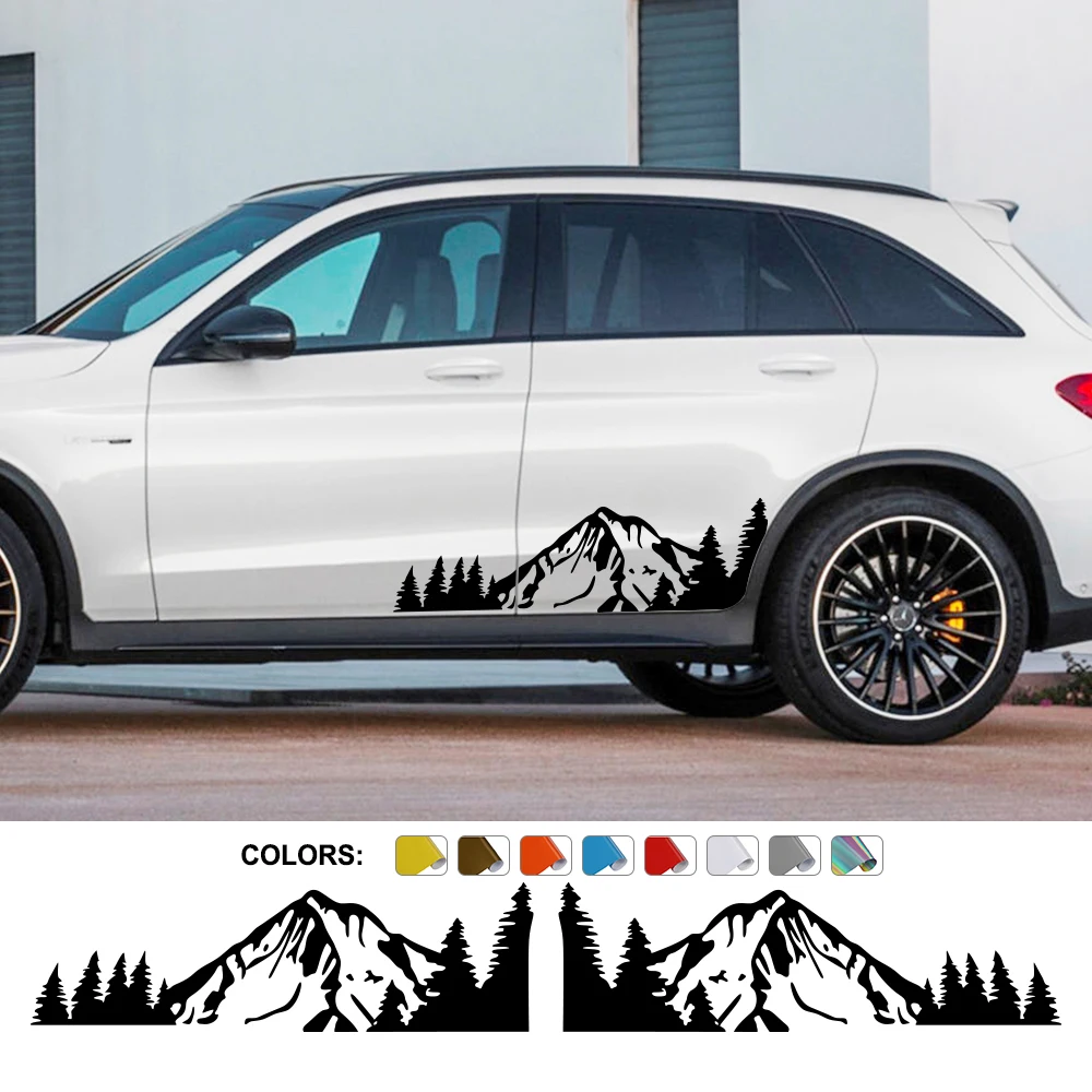 Autocollant de voiture de style de montagne, pour Audi BMW Ford Dacia Renault Kia Ford Hyundai Subaru Jeep, décalcomanie de décoration graphique Van SUV, couverture DIY