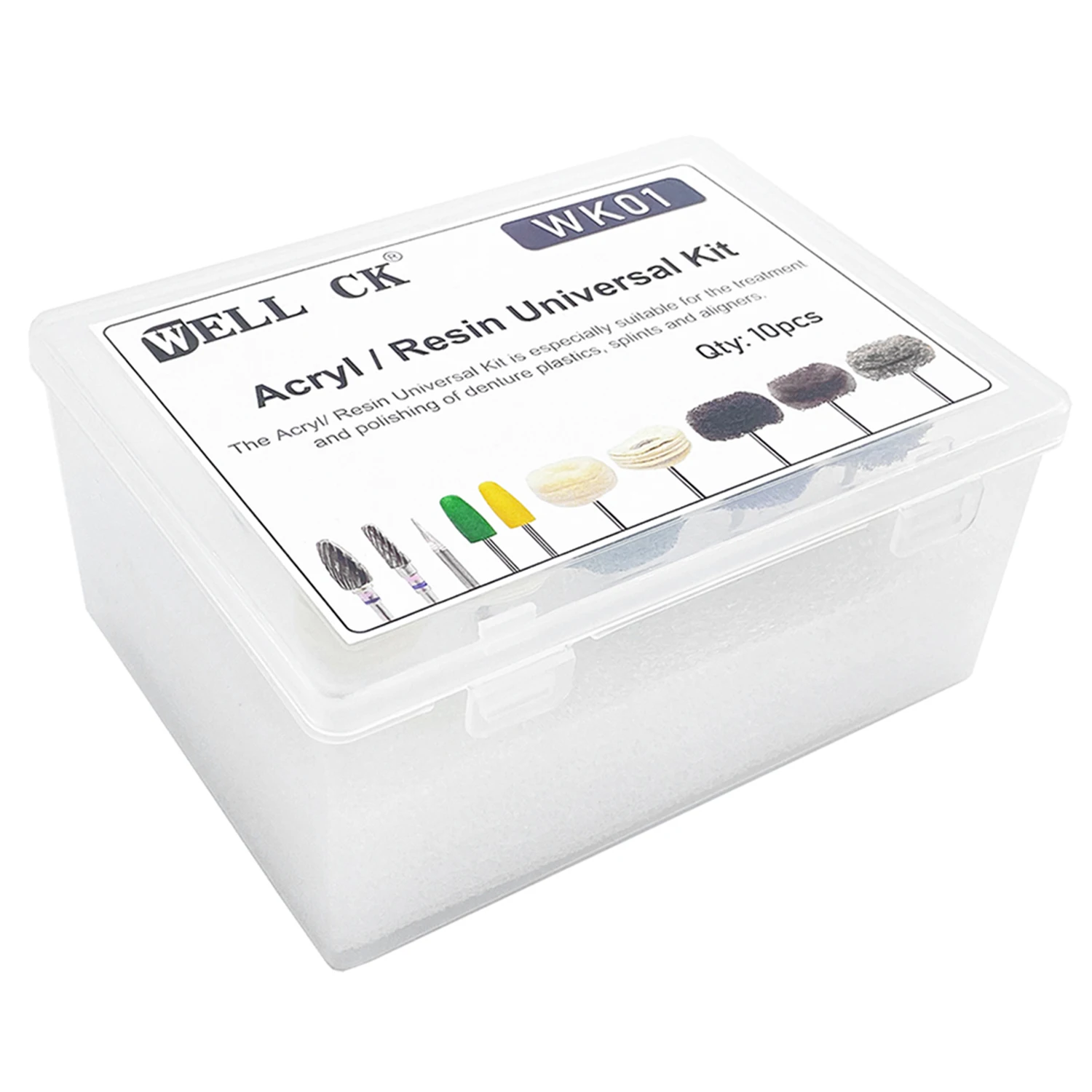 1Box(Total 10Pcs/Box) Well CK Dental Lab HP Polishing Kit WK01 Acryl / Resin Universal Kit Dentist Tools