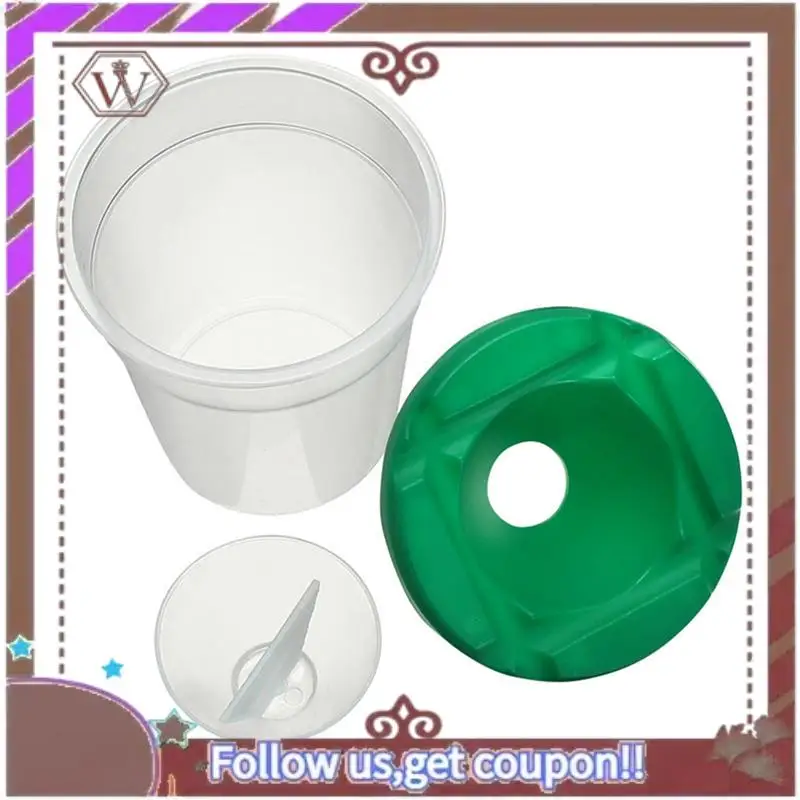 ABBG-18 قطعة مجموعة أكواب طلاء بدون انسكاب مع فرش طلاء ولوحة صينية طلاء، أكواب طلاء مع أغطية للرسم الفني للأطفال #4