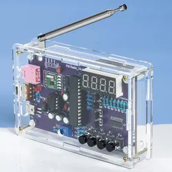 RDA5807S zestaw modułów odbiornika radiowego FM elektroniczne obwody DIY części cyfrowy w kształcie tuby wyświetlania 87-108MHz podwójna moc zasilania