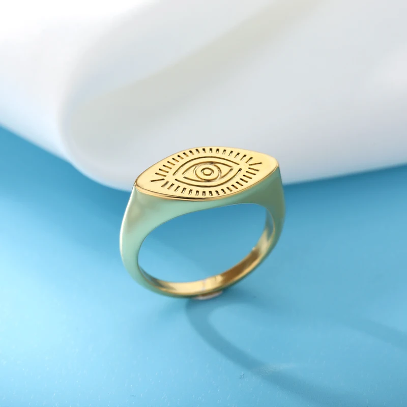 Anillo de acero inoxidable resistente al agua para mujer, joyería estética de tendencia, artículo de envío gratuito, 2024