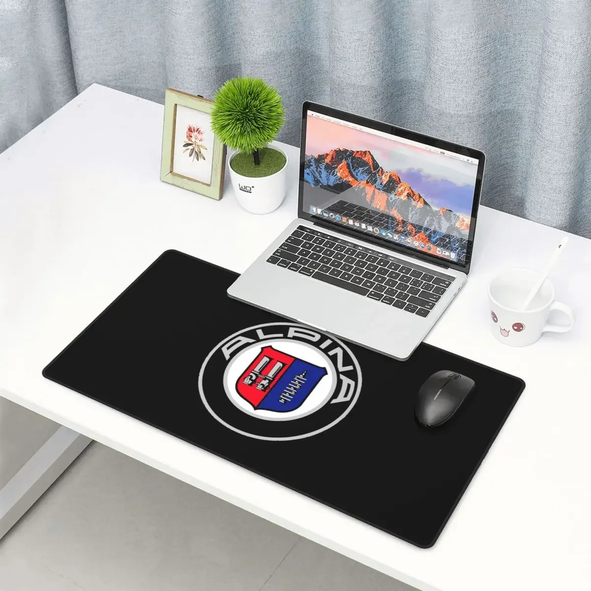 Large Mouse Pad Alpina - Classic Car Logos Gamer PC Laptop Mats Keyboard Carpet Computer Gaming Office Accessories Desk Mat