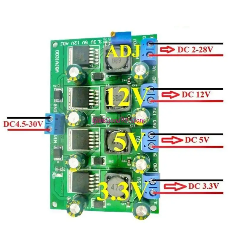 

3A 4 Channel Multiple Switching Power Supply Module Step Down Converter Board