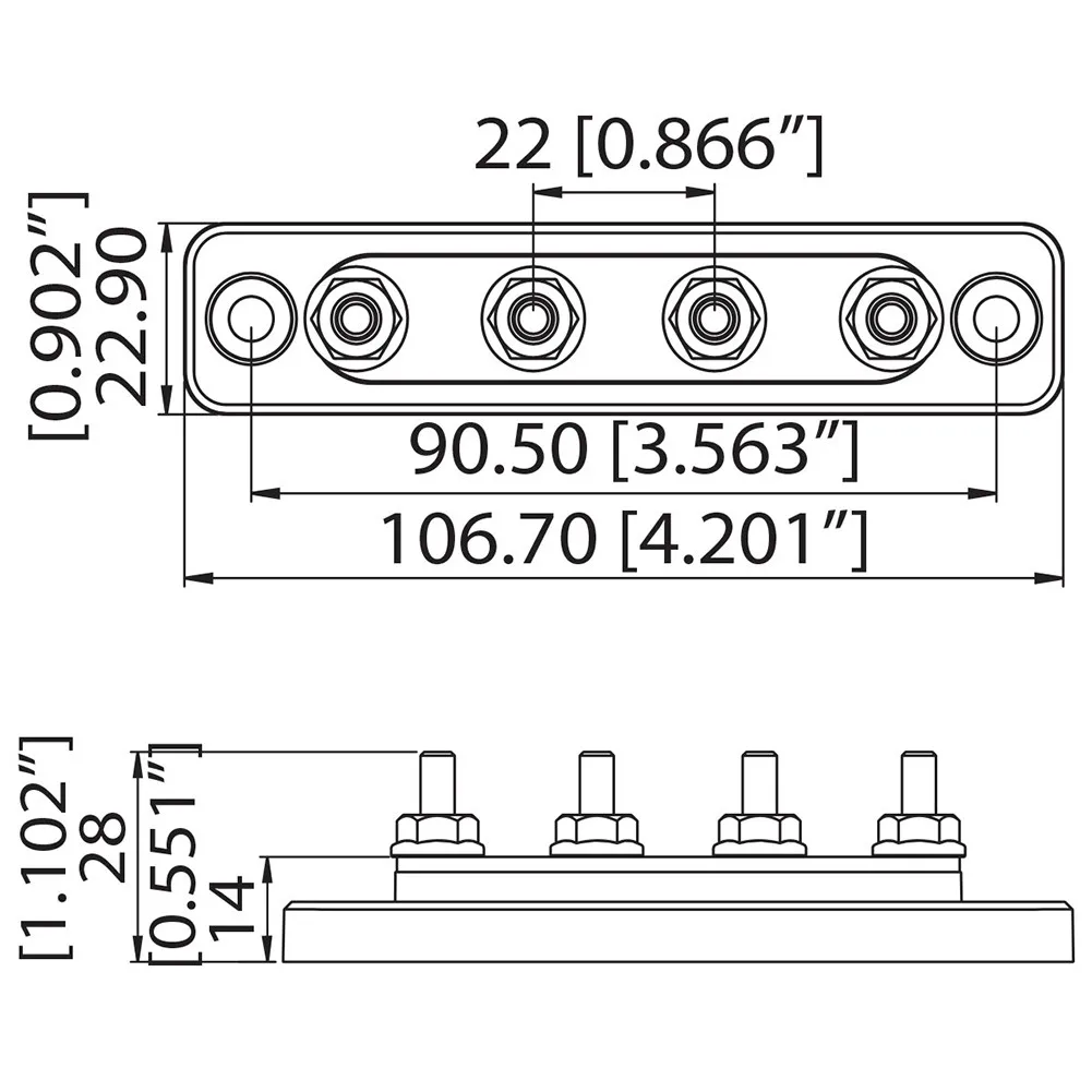 Line Row Bus Bar 1pcs 4-Way Busbar 75 Grams AOA1135-A Straight Busbar With Transparent Cover 100A DC For Buses