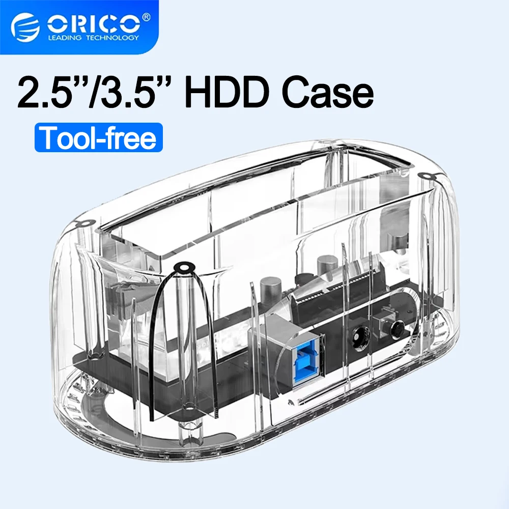 

ORICO 2.5"/3.5" HDD Case Transparent 2.5/3.5 Inch HDD Docking Station 5Gbps USB 3.0 To SATA Hard Drive Enclosure for Laptop PC