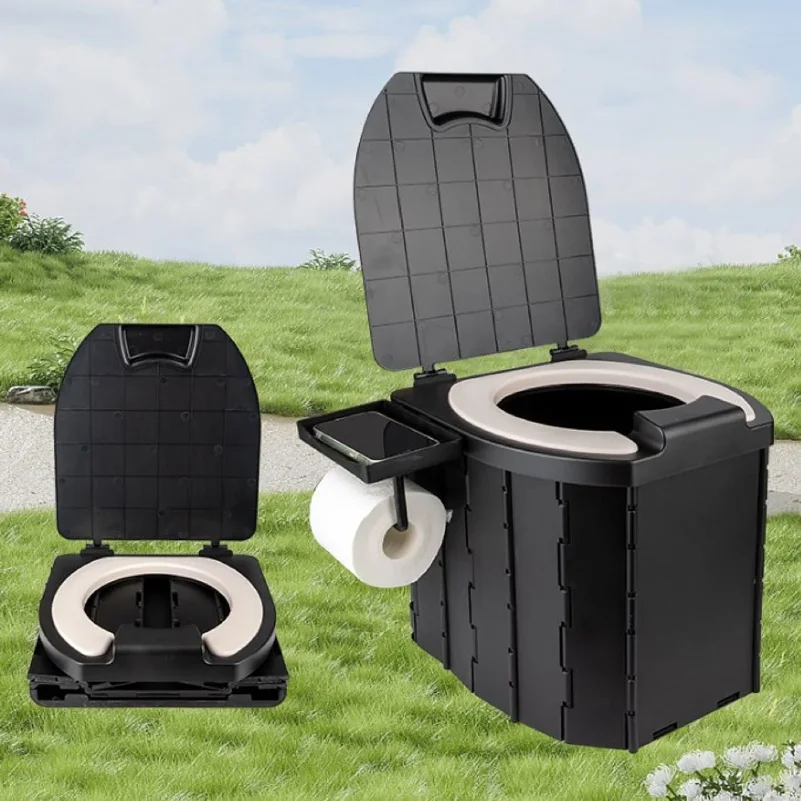 

Folding Toilet, Portable, Collapsible, Anti-Odor Storage Box, Car Toilet, Adult Self-Driving Travel Emergency Toilet