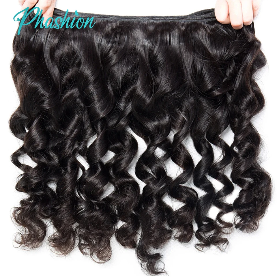 Phashion Loose Human Hair Bundles 1/3 Pcs/Lot 30 32 Inch 100% Remy Hair Extensions For Black Women Brazilian Weave Natural Color