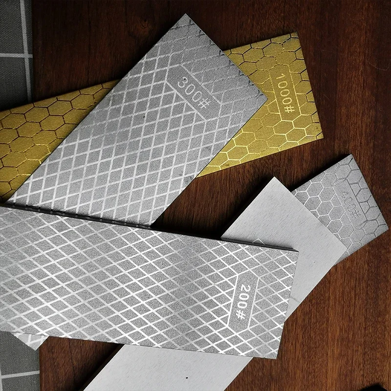 200x70x8mm 180x60x8mm Double-sided Double-mesh Large Diamond Sharpening Board Fixed Angle Sharpener with Angle Guide Sharpener