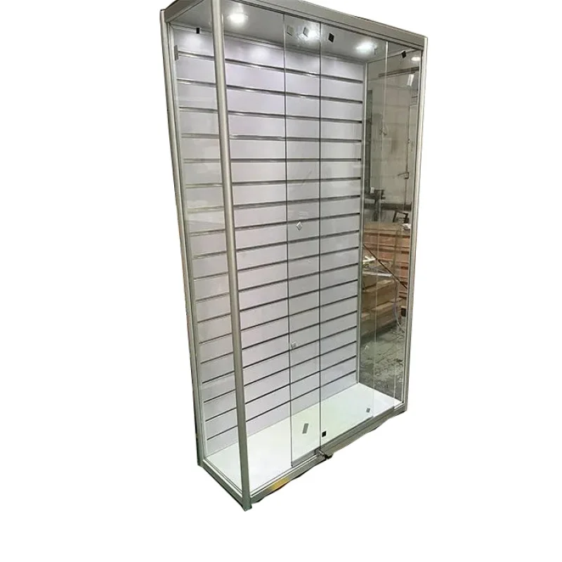 

custom.slatwall LED Lighting Lockable Sunglasses Optical accessory Storage Rack Show Display Cabinet