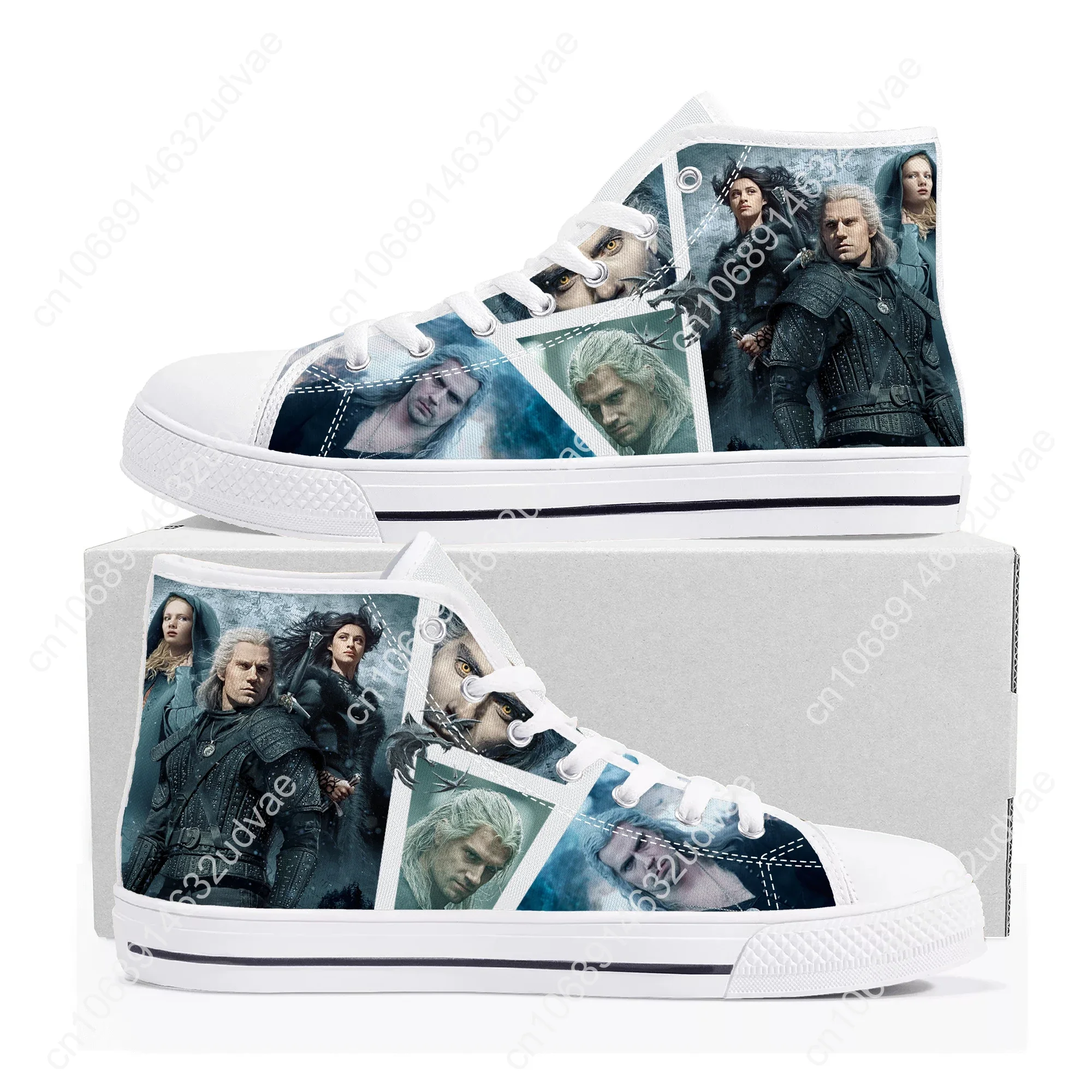 Witcher High Top Shoes The Movie Mens Womens Teenager High Quality Sneakers Canvas Sneaker Casual Couple Shoes Customizable shoe