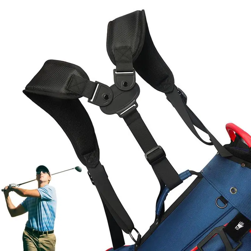 1pc Portable Golf Double Shoulder Strap Golf Bag Strap Replacement Comfort Shoulder Adjustable Strap Golf Bag Accessories Sports