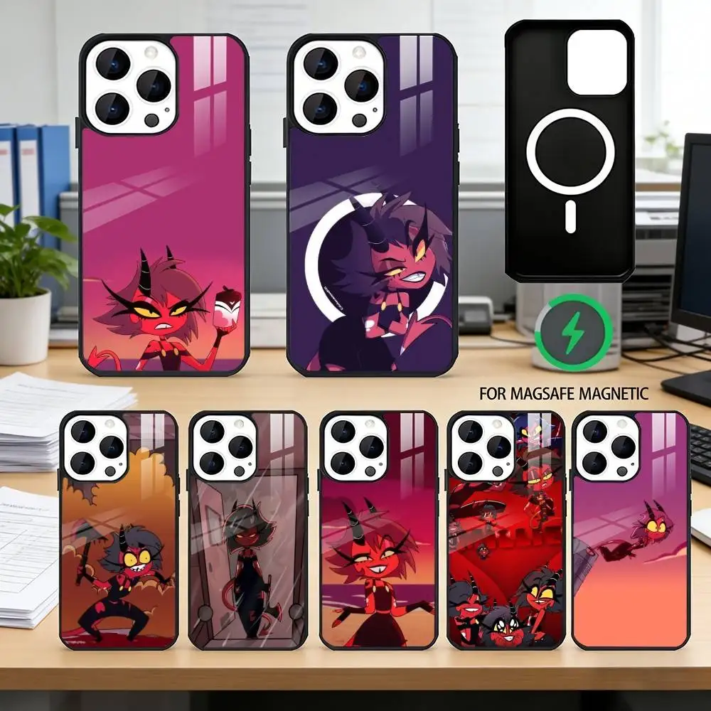 

H-Helluva Boss M-Millie Phone Case For iPhone17,16,15,14,13,12,11 Plus,Pro Magnetic For Magsafe Wireless Charging