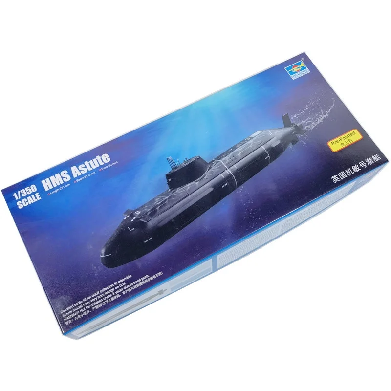 TRUMPETER Escala 1/350 HMS Astute Classnuclear Poweredattack Submarinos Modelo de quebra-cabeça de montagem de plástico