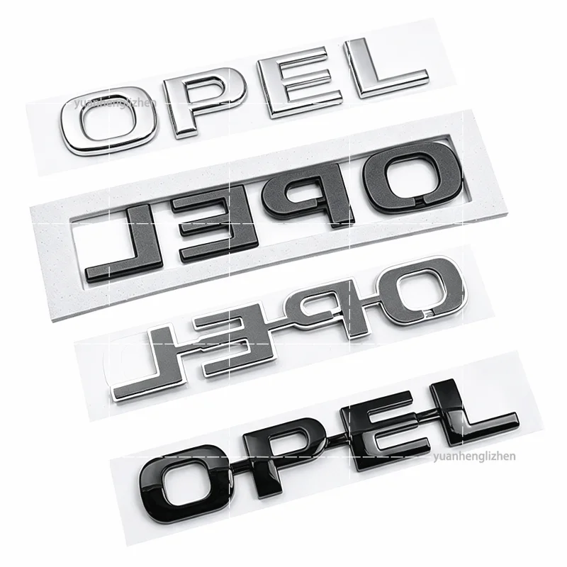 Car 3D Opel Letter Labeling Emblem Sticker Car Styling Rear Trunk Bumper Side Badge Logo Decal For Corsa Astra Auto Accessories