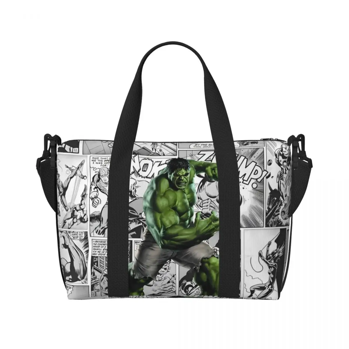 

Женская большая сумка Hulk с 3D-печатью на заказ, большая вместимость, популярные дорожные сумки для пляжного спортзала из фильма