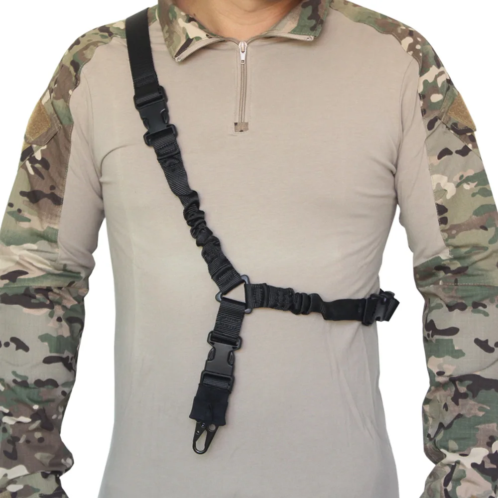 Tactical Rifle Sling 1 Point Gun Sling Airsoft Heavy Duty Combat Shooting Gun Sling Hunting Strap