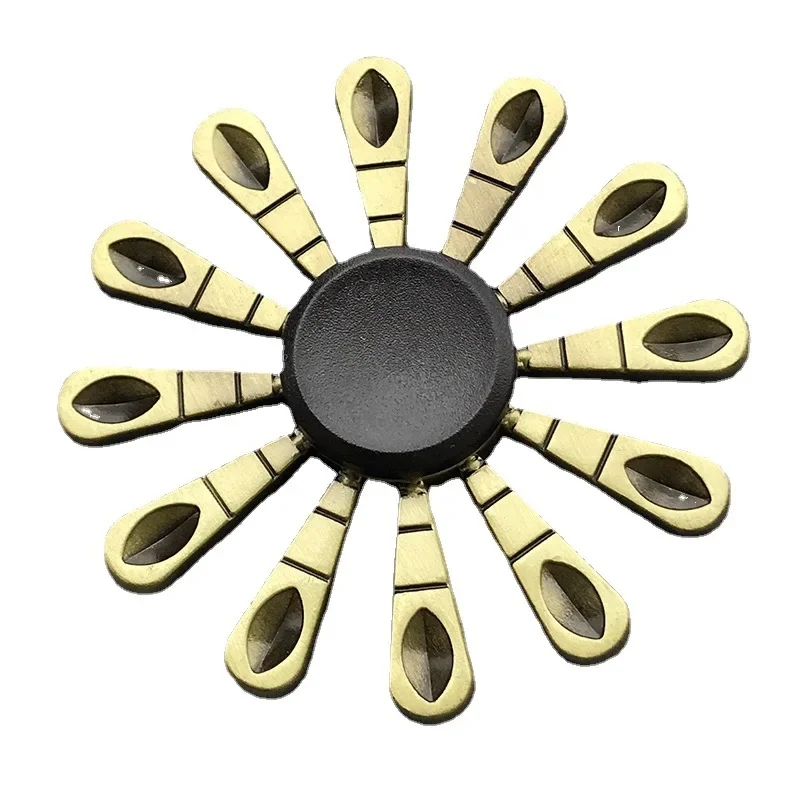 Spinner de mano de aleación de rodamiento silencioso para niños y adultos, juguete de descompresión para aliviar el estrés, Color bronce, R188