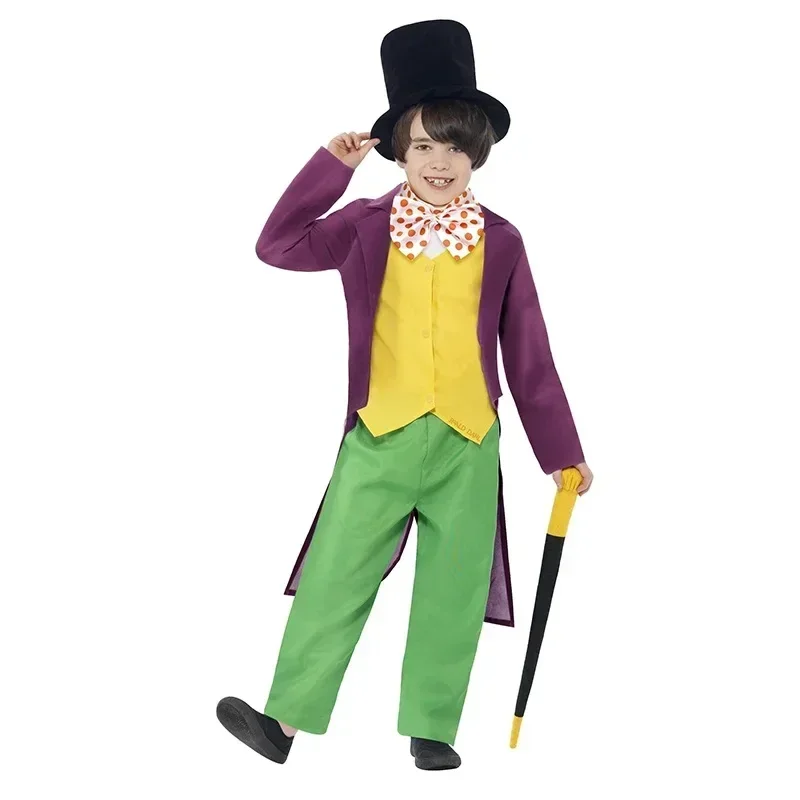 CostumeW & C @ Halloween Cosplay pour enfants, propriétaire d'usine, Pourim Carnival Chocolate Worker Boy, SN66, 2024