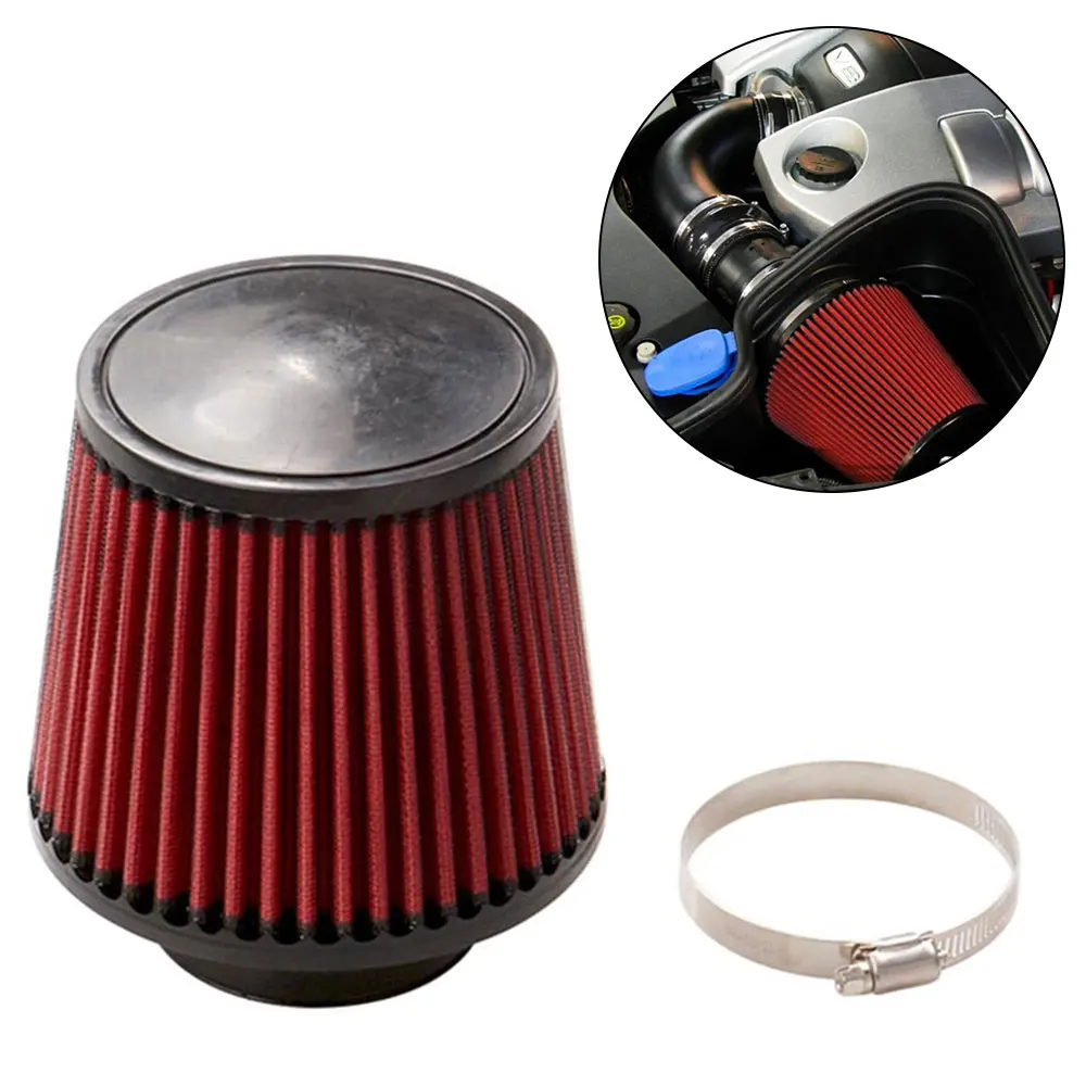 Clamp- Air Filter Round Tapered Portable High Performance Universal Car Accessories Car Air Filter Car Part Washable Filter