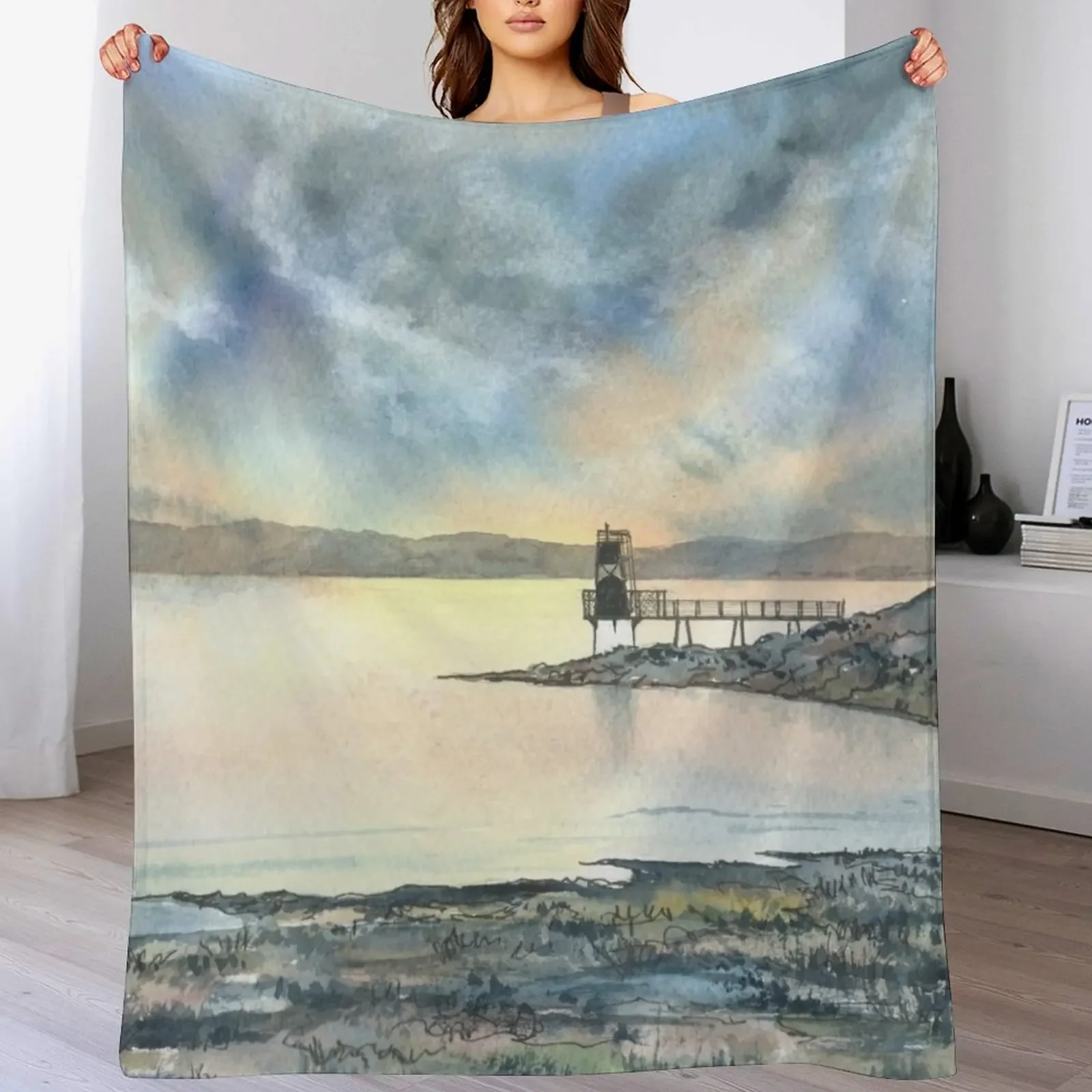 New Battery Point Portishead 2 Throw Blanket Hairys Stuffeds Blankets