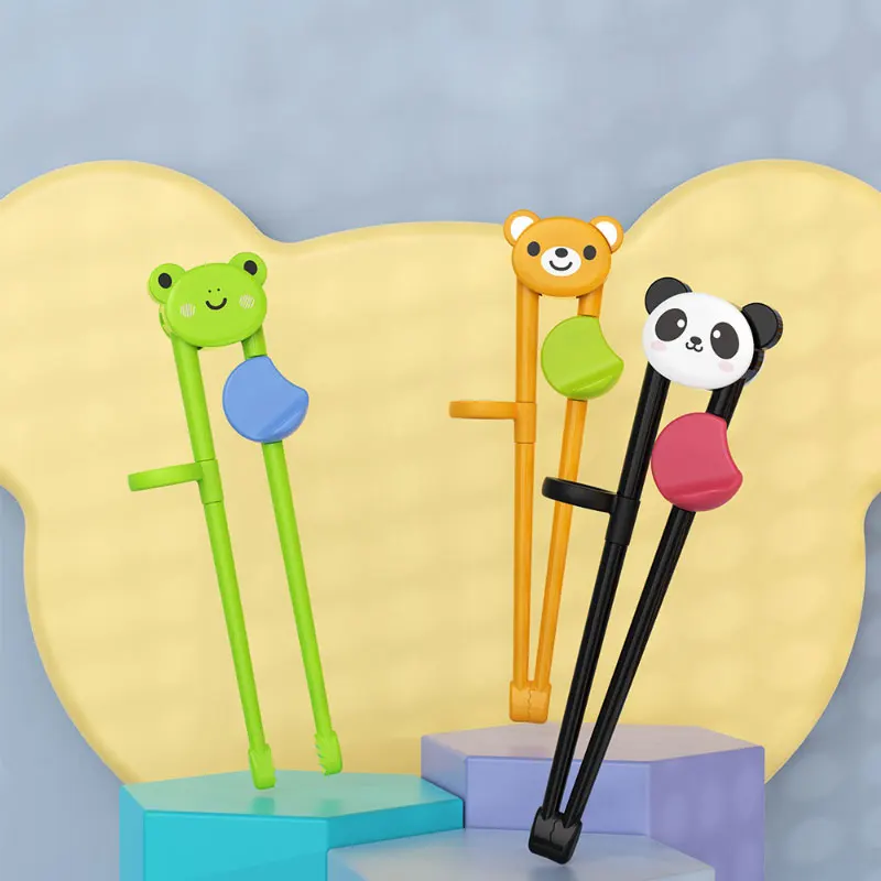 chopsticks for children beginners Cartoon Animal Elementary Learning Chopsticks Tableware Training  Food Safety