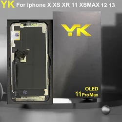 IC YK OLED LCD Pantalla Display For iPhone 11Promax 11 Pro 12 13 LCD Display Touch Screen Digitizer For iphone X XSMAX 11 Pro 12