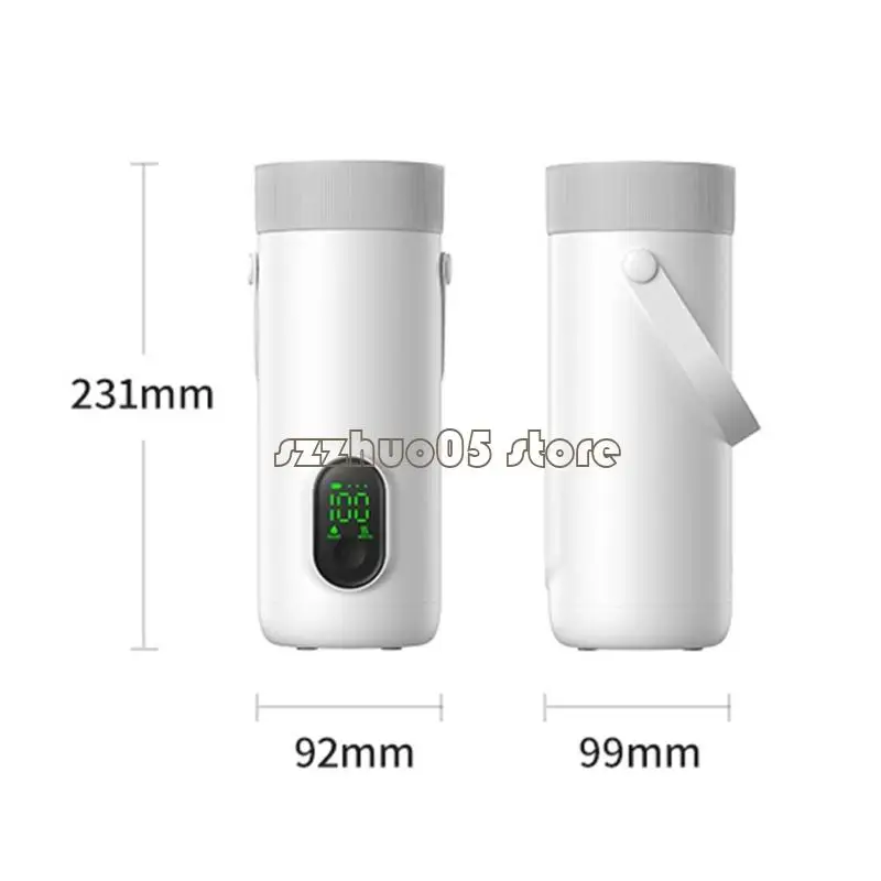 M3GE Travel Kettle Cup Chai cho bé 350ml Thiết kế chống tràn có thể sạc lại