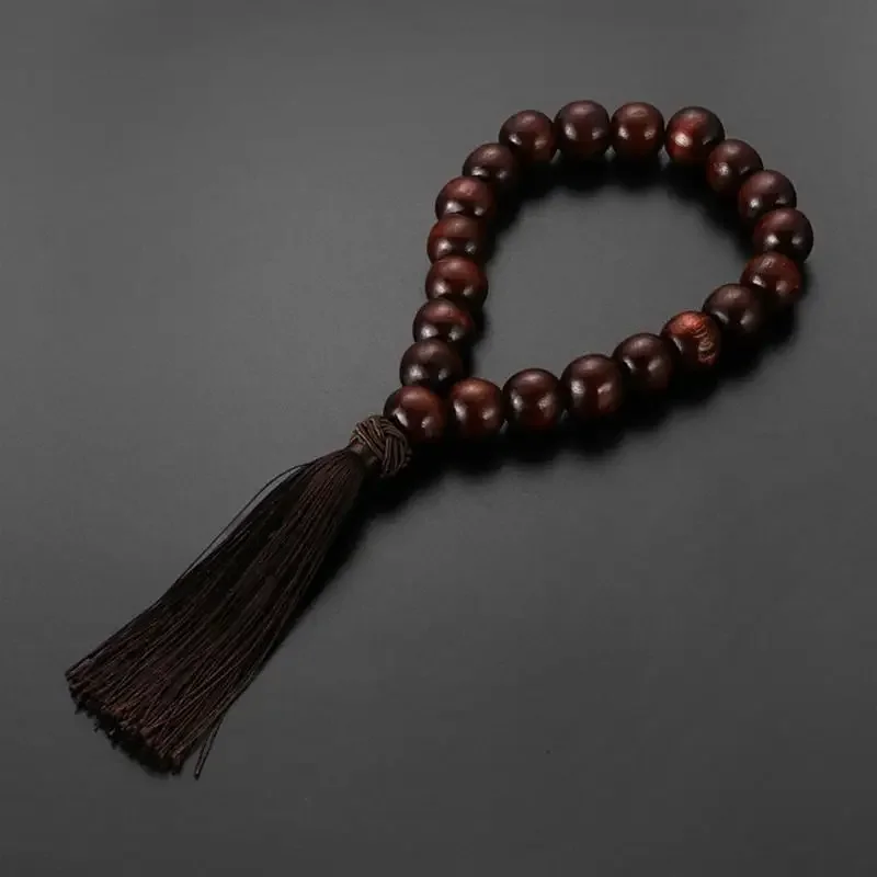 Car Gear Handle String, Car Large Black Wood Gear Bead Transfer Bead, Rearview Mirror Pendant Accessory, Retro Safety Talisman