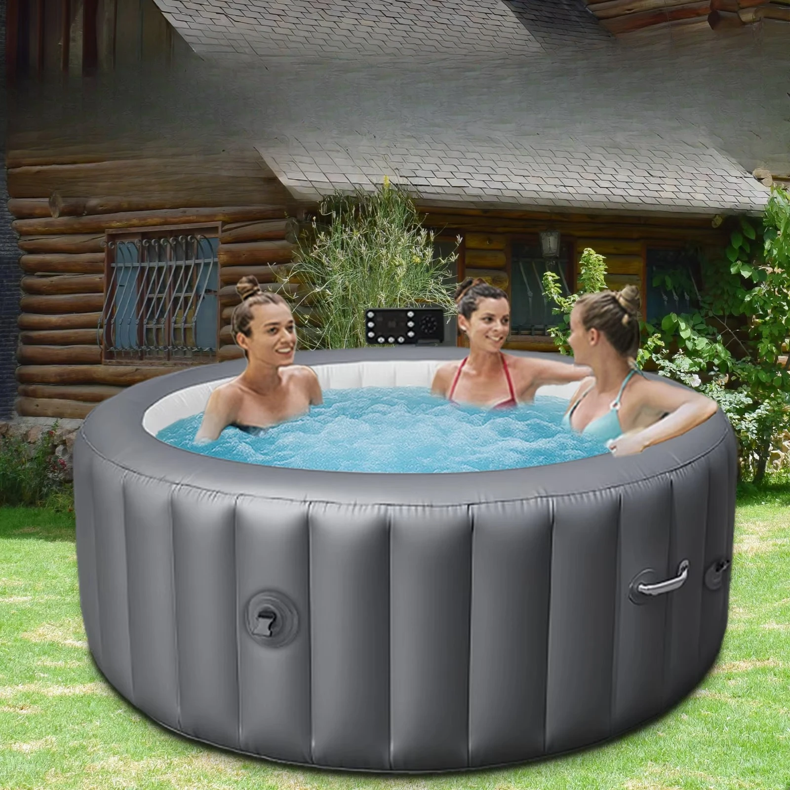 DE 2025 NEW ARRIVAL OUTDOOR 180*180*71CM 2-3 PEOPLE Round Energy Saving Spray PVC Inflatable SPA POOL Hot Tubs