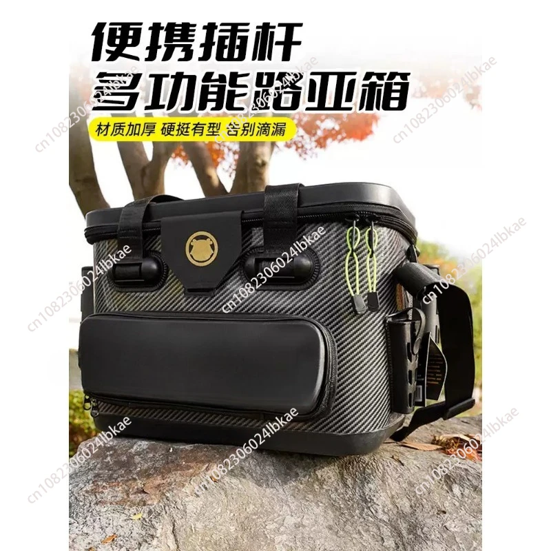 Portable plus hard fishing bucket Multipurpose bucket rod fishing bag can sit human live fish bucket sea fishing rock AA