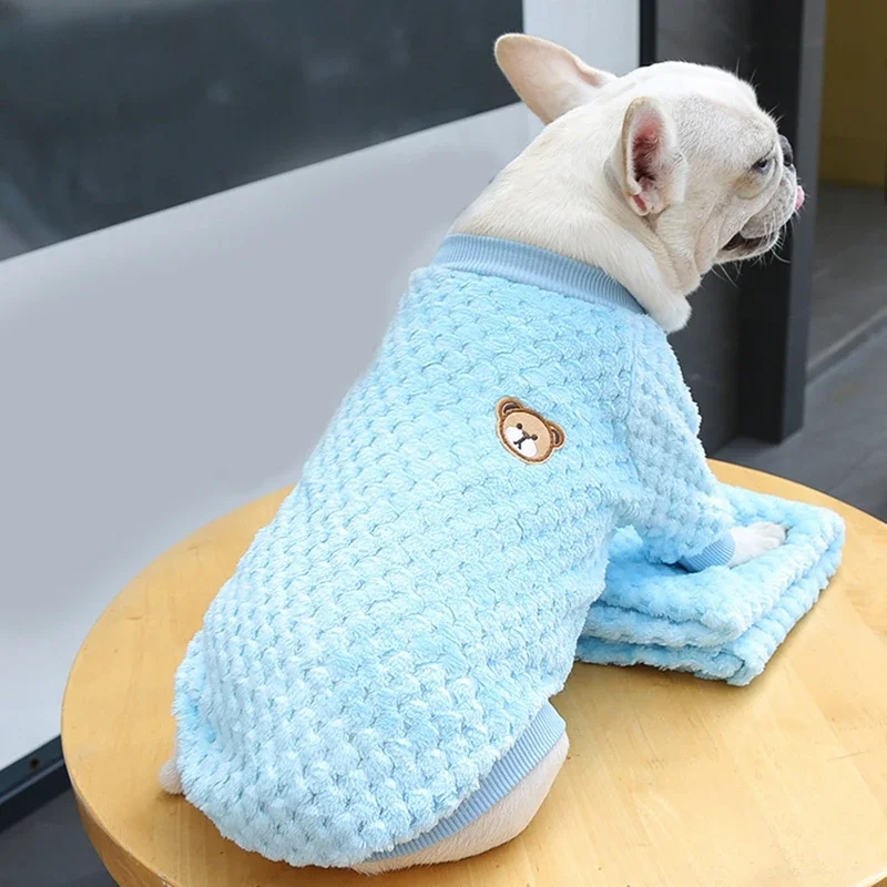 Warm Small Dog Clothes Pjs Super Soft Cute Pet Clothing Dog Sweater Outfits for Chihuahua Yorkie Cat Apparel