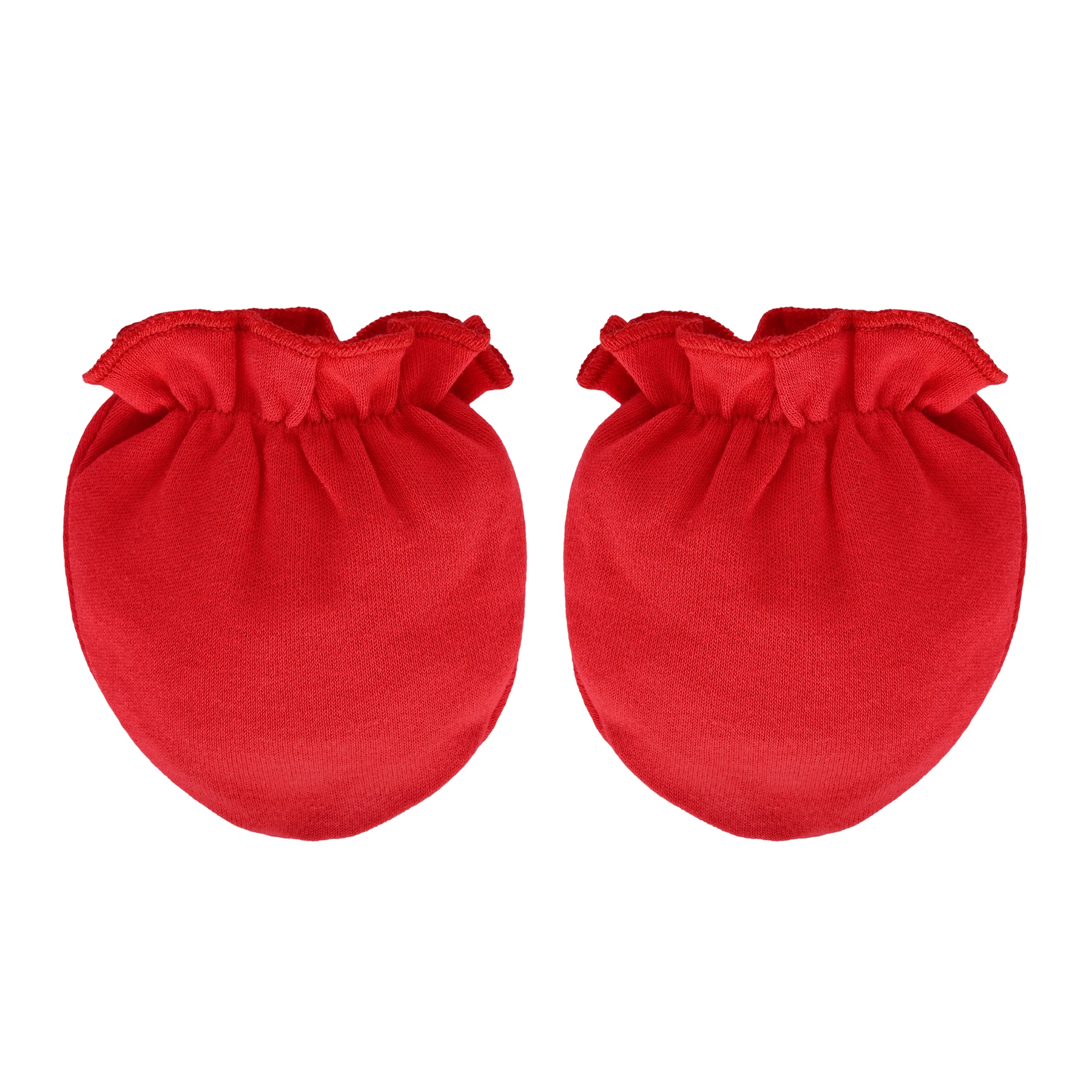 Muslin Plain 4 Pieces Baby Boys Clothing Set Baby Girls Red Romper With Hat Mittens Kids Jumsuit Blank For Newborn Gift Set