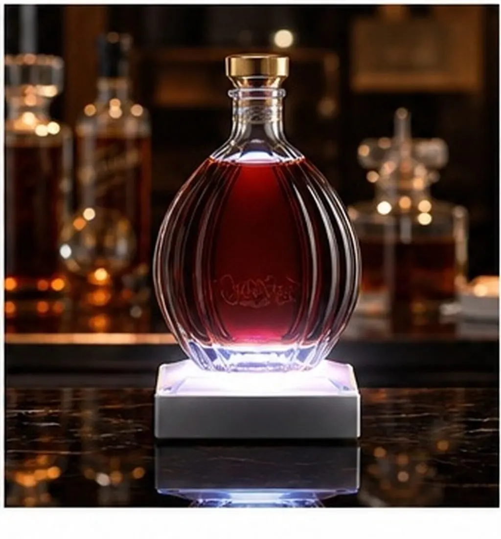 LED Light Base Small Square Crystal Stand 4 Super Bright Leds 6 Modes Colorful Lighting Effects Display Holder USB Cable